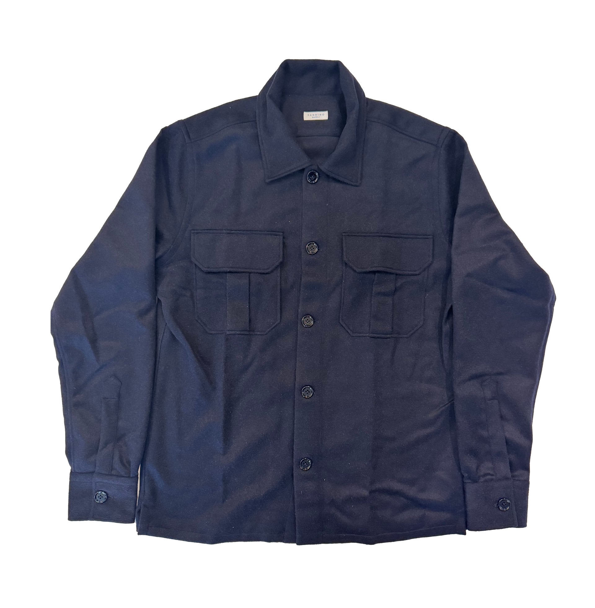 Sannino baby camel hair navy overshirt