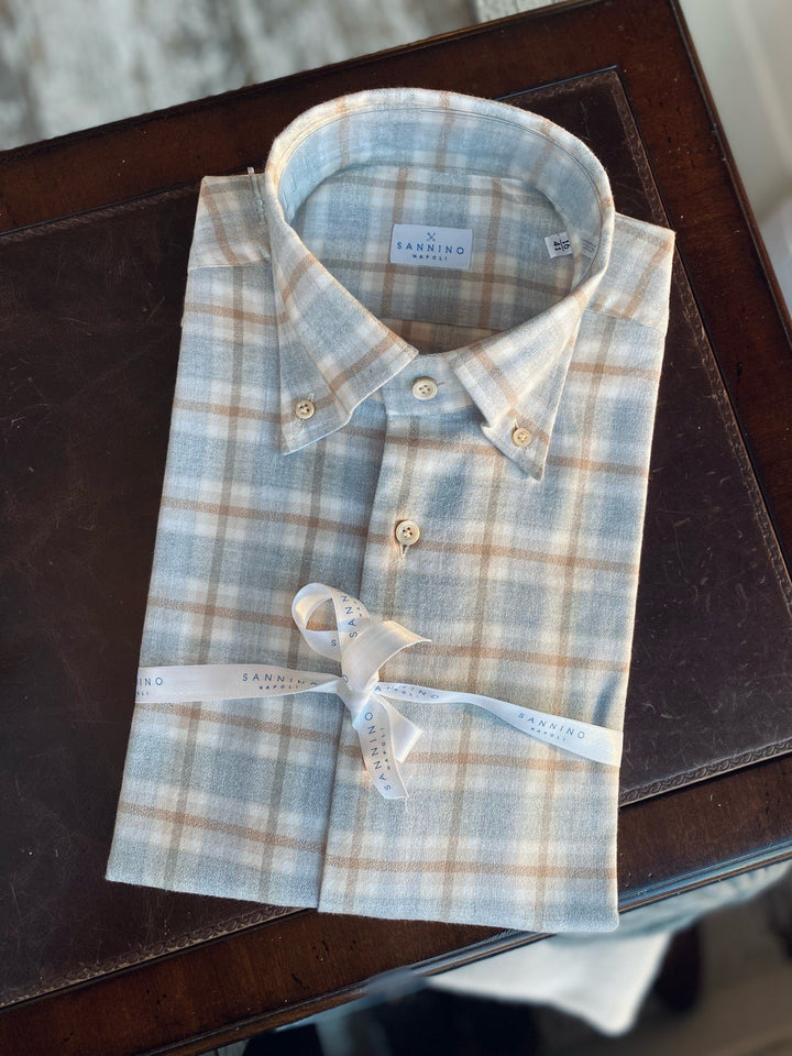 button down check shirt