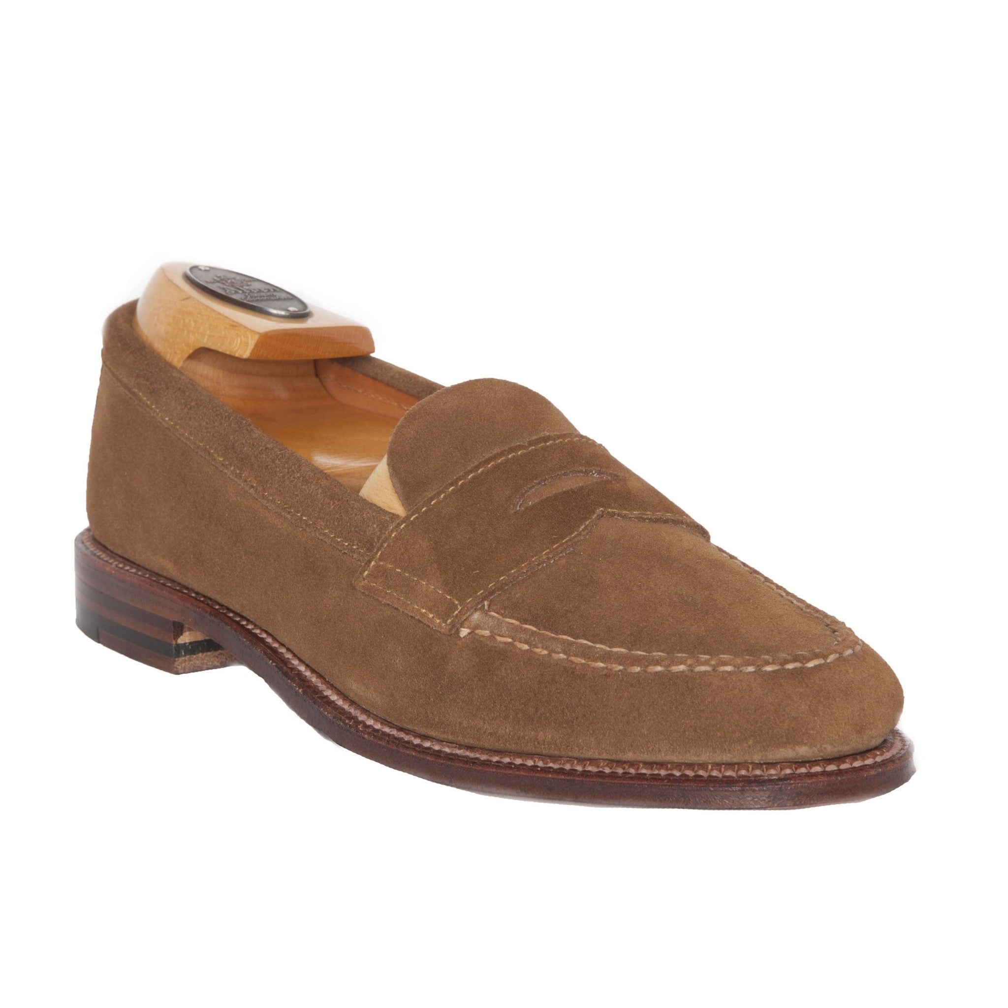 Alden snuff suede loafer LHS